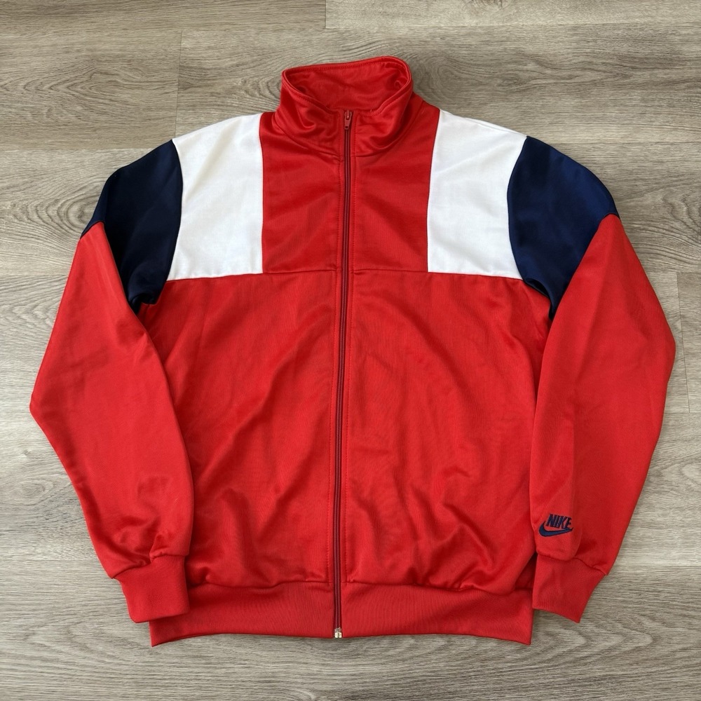 Vintage Nike 80s 90s Windbreaker Track Jacket Mens Full Zip Mini Swoosh Size L